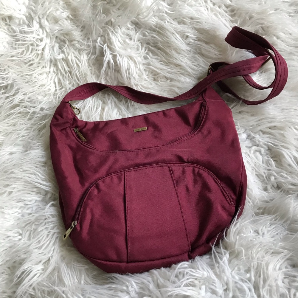 Travelon Burgundy Hobo Bag